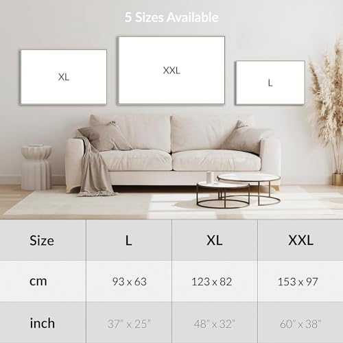 New York Skyline Framed Canvas Wall Art - Black White Picture - FF2104 - XXL - 123cm x 82cm