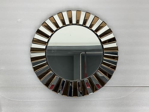 Hallway Art Wall Mirror Decorative: Round Golden and Silver Hung Mirrors 60cm 80cm