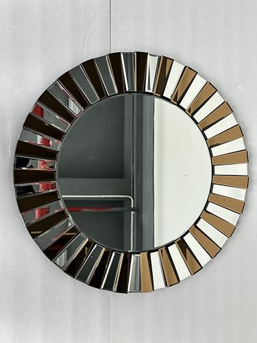 Hallway Art Wall Mirror Decorative: Round Golden and Silver Hung Mirrors 60cm 80cm