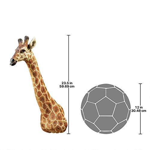Design Toscano KY2069 African Giraffe Trophy Wall Sculpture, 59.5 cm