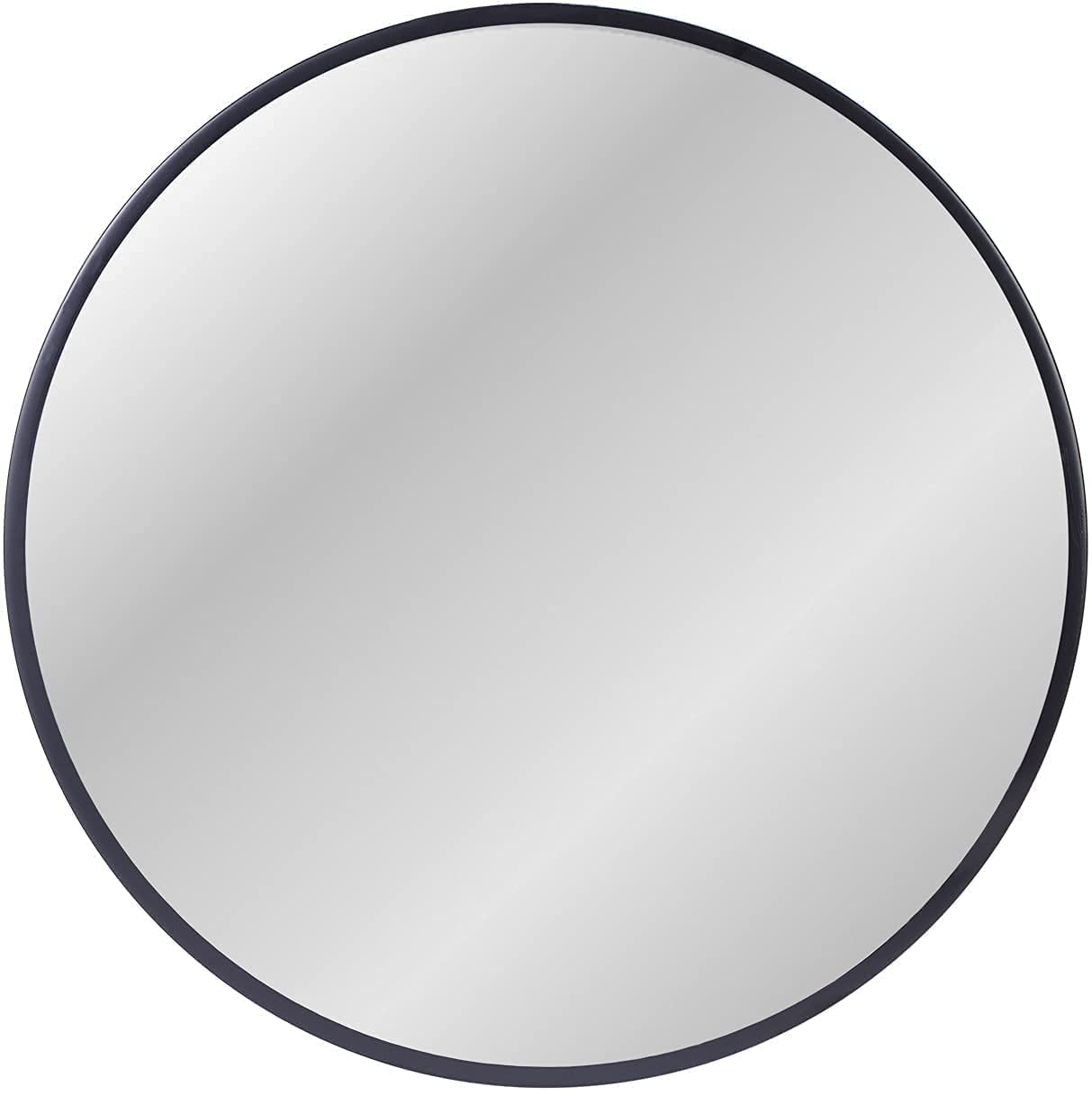 ZENIDA Round Mirror for Wall, 80x80 cm Metal Framed Circle, Large Bathroom, Gold for Living Room, Bedroom, Entryway Decor