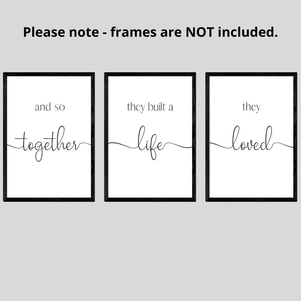 Dream Love Live Quotes set of 3 Unframed Prints, Home Decor Wall Art, Dream Without Fear, Love Without Limits, Live Without Regrets (A4)