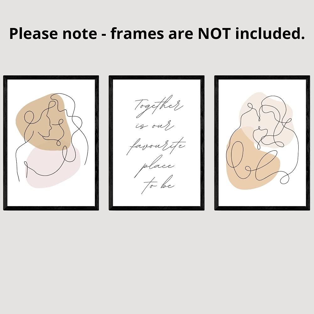 Dream Love Live Quotes set of 3 Unframed Prints, Home Decor Wall Art, Dream Without Fear, Love Without Limits, Live Without Regrets (A4)
