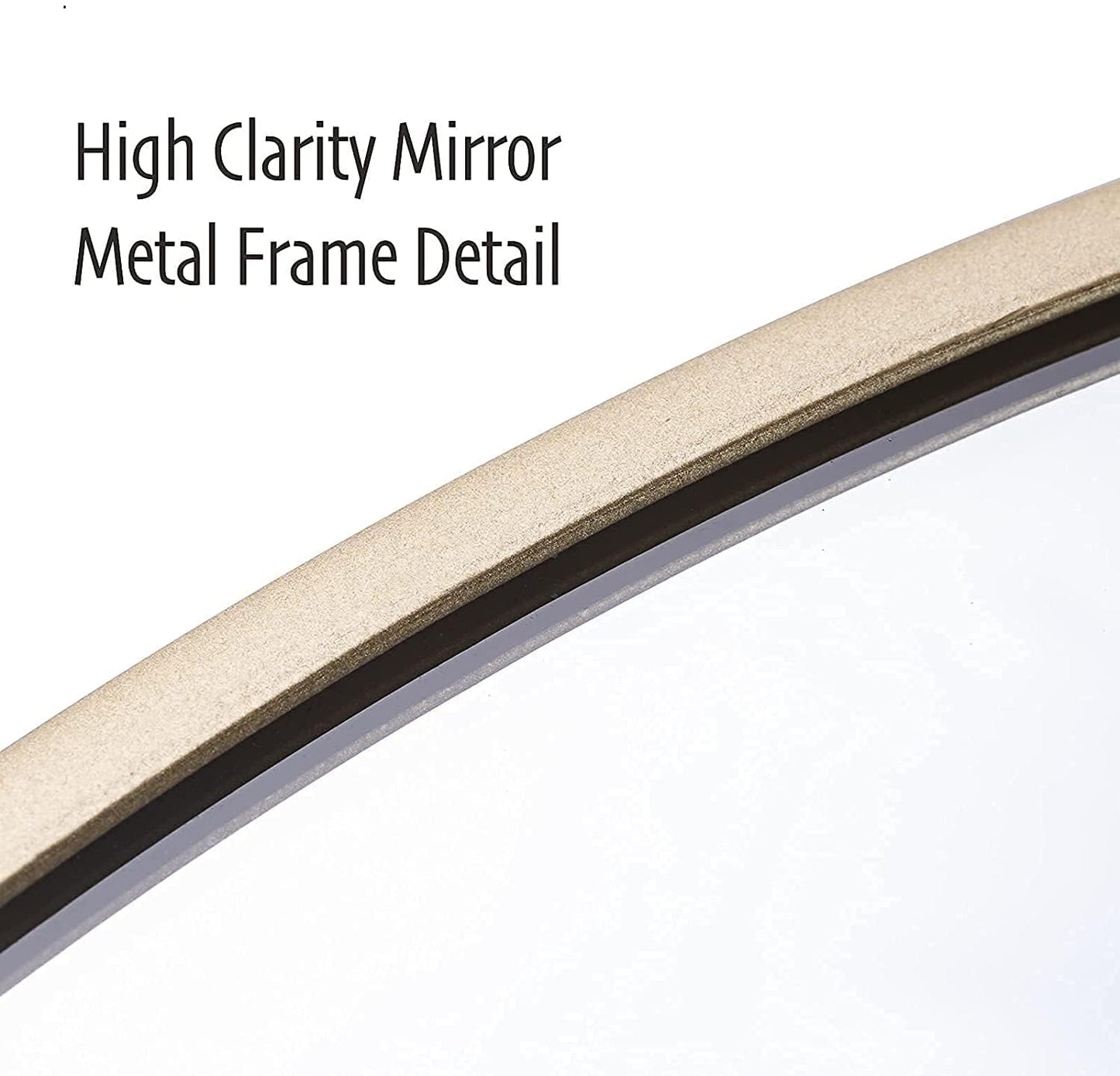 ZENIDA Round Mirror for Wall, 80x80 cm Metal Framed Circle, Large Bathroom, Gold for Living Room, Bedroom, Entryway Decor