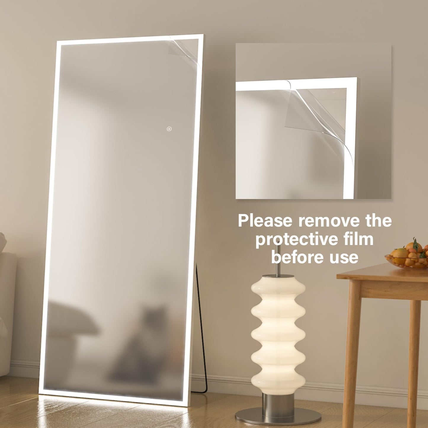 CASSILANDO Full Length Mirror165X60cm Arched Mirror, Black Floor Mirror with Standing Full Body Mirrors Hanging or Leaning Against Wall, for Cloakroom, Bedroom, Livingroom (Black)