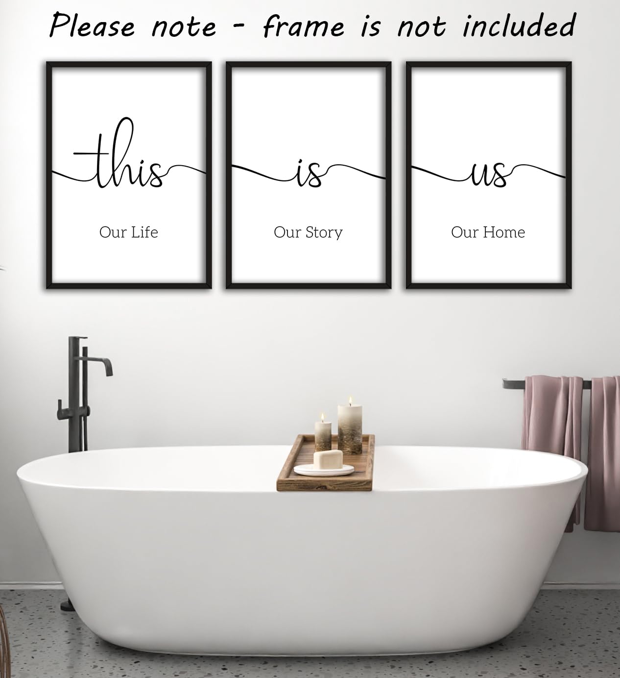Dream Love Live Quotes set of 3 Unframed Prints, Home Decor Wall Art, Dream Without Fear, Love Without Limits, Live Without Regrets (A4)