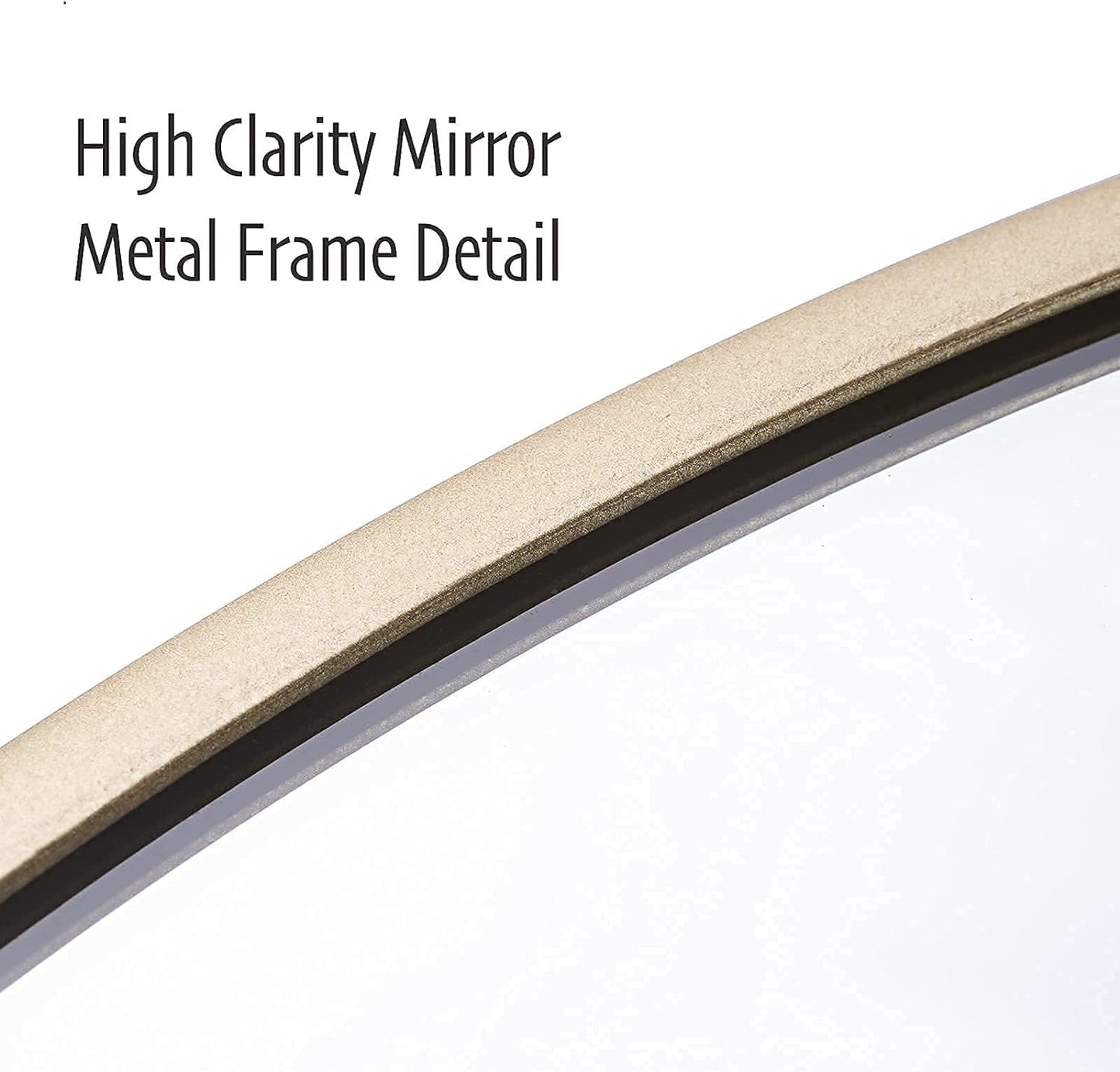 zenmag Round Mirror, 60x60 cm Metal Framed, Large Bathroom, Circle Hanging, Gold Wall for Living Room, Bedroom, Entryway Decor