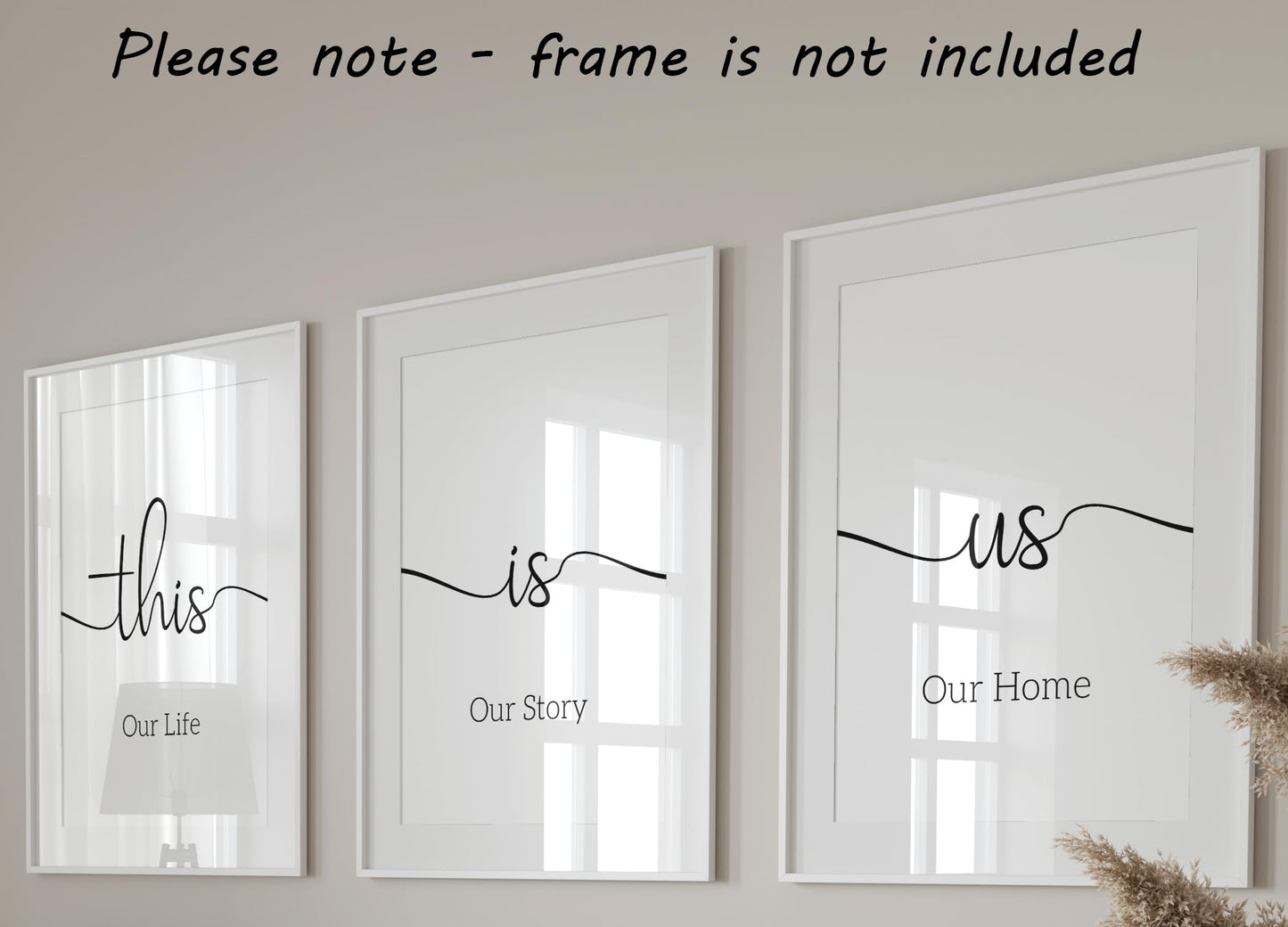 Dream Love Live Quotes set of 3 Unframed Prints, Home Decor Wall Art, Dream Without Fear, Love Without Limits, Live Without Regrets (A4)