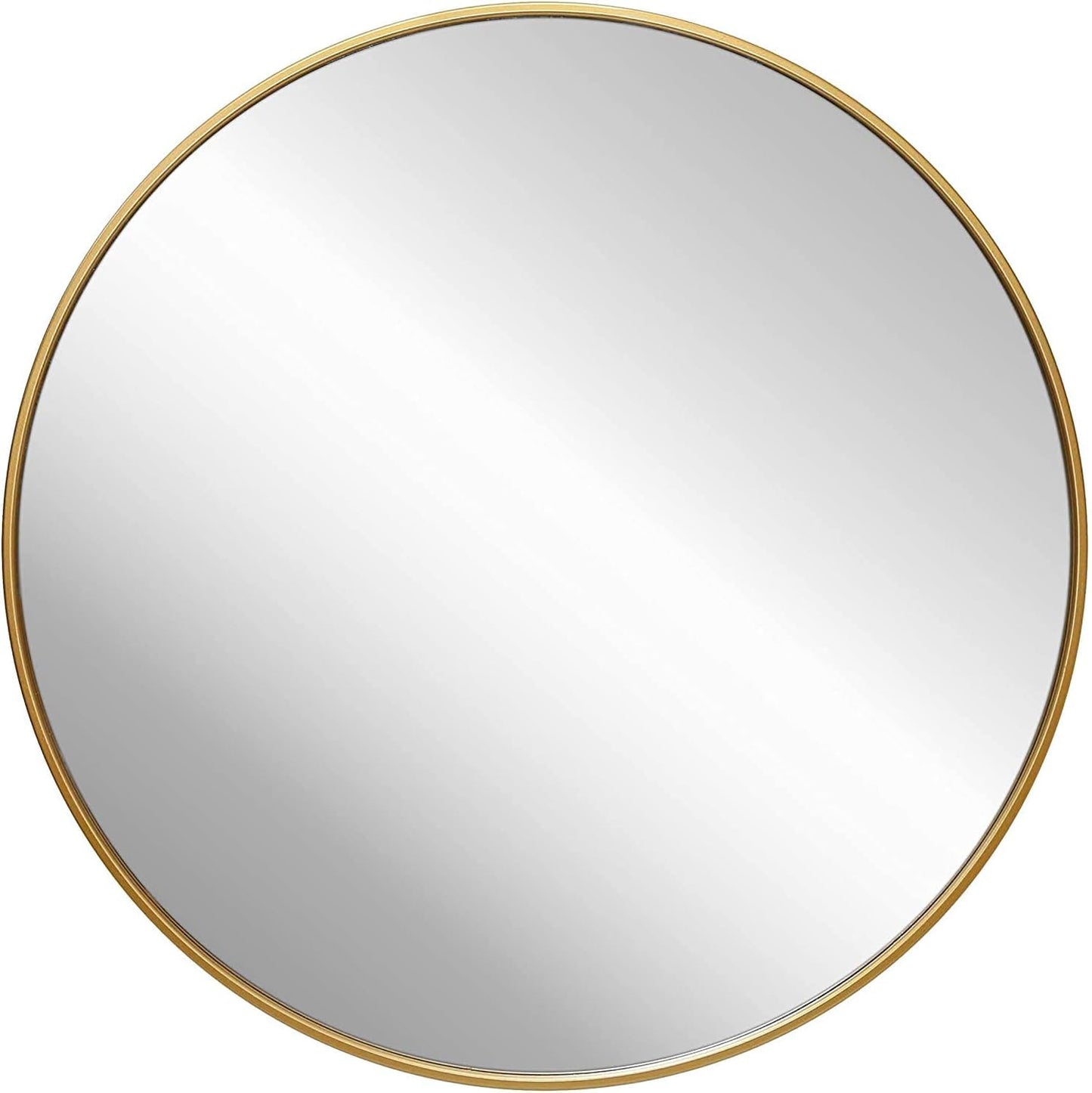 zenmag Round Mirror, 60x60 cm Metal Framed, Large Bathroom, Circle Hanging, Gold Wall for Living Room, Bedroom, Entryway Decor