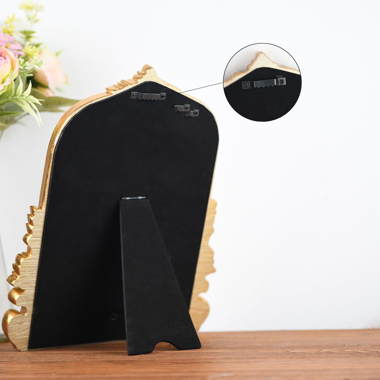 Gold Arched Mirror (40 x 50 CM) Ornate Baroque Arch Wall Mirror-for Living Rooms, Hallways, Fireplaces, Bathrooms, Entryways