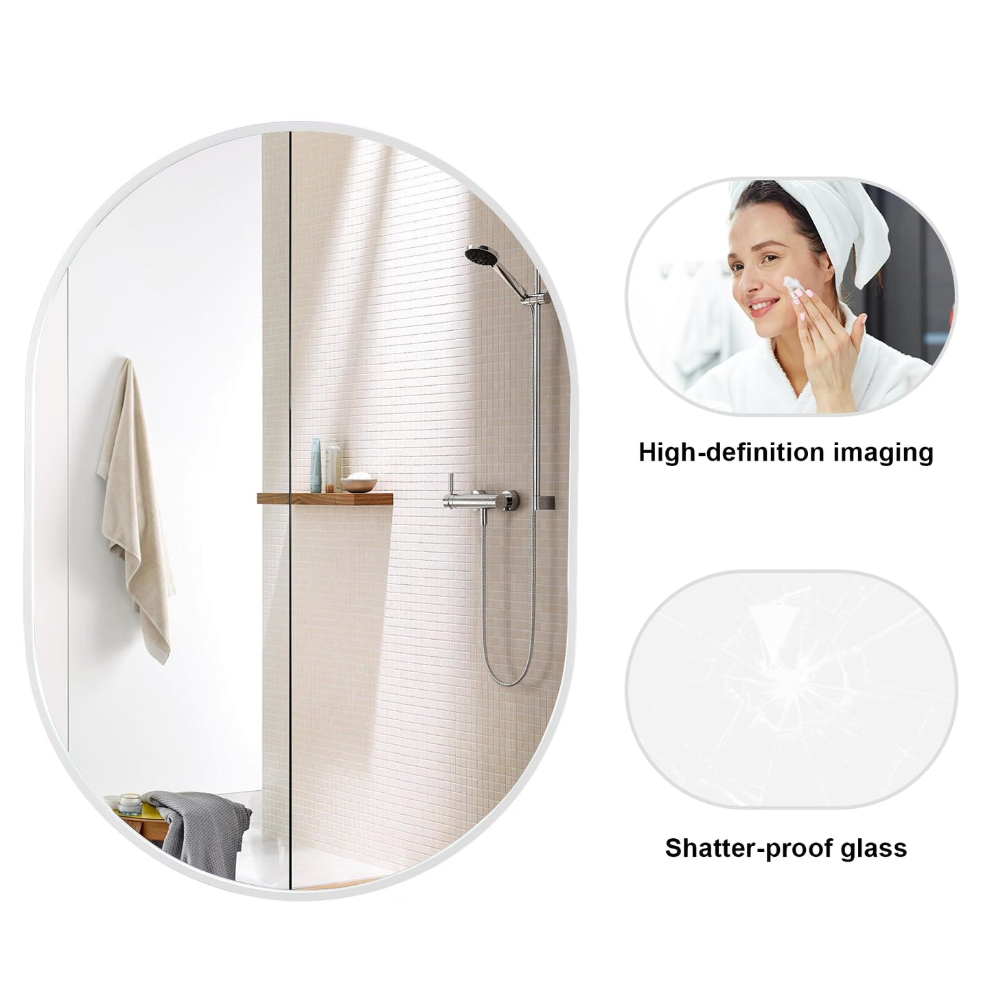 Holdfiturn 50cm Round Mirror,Large Modern Gold Copper Brushed Frame Wall Mirror,Metal Framed HD Glass Wall Mirror circle mirror for Makeup Bathroom Living Room Bedroom