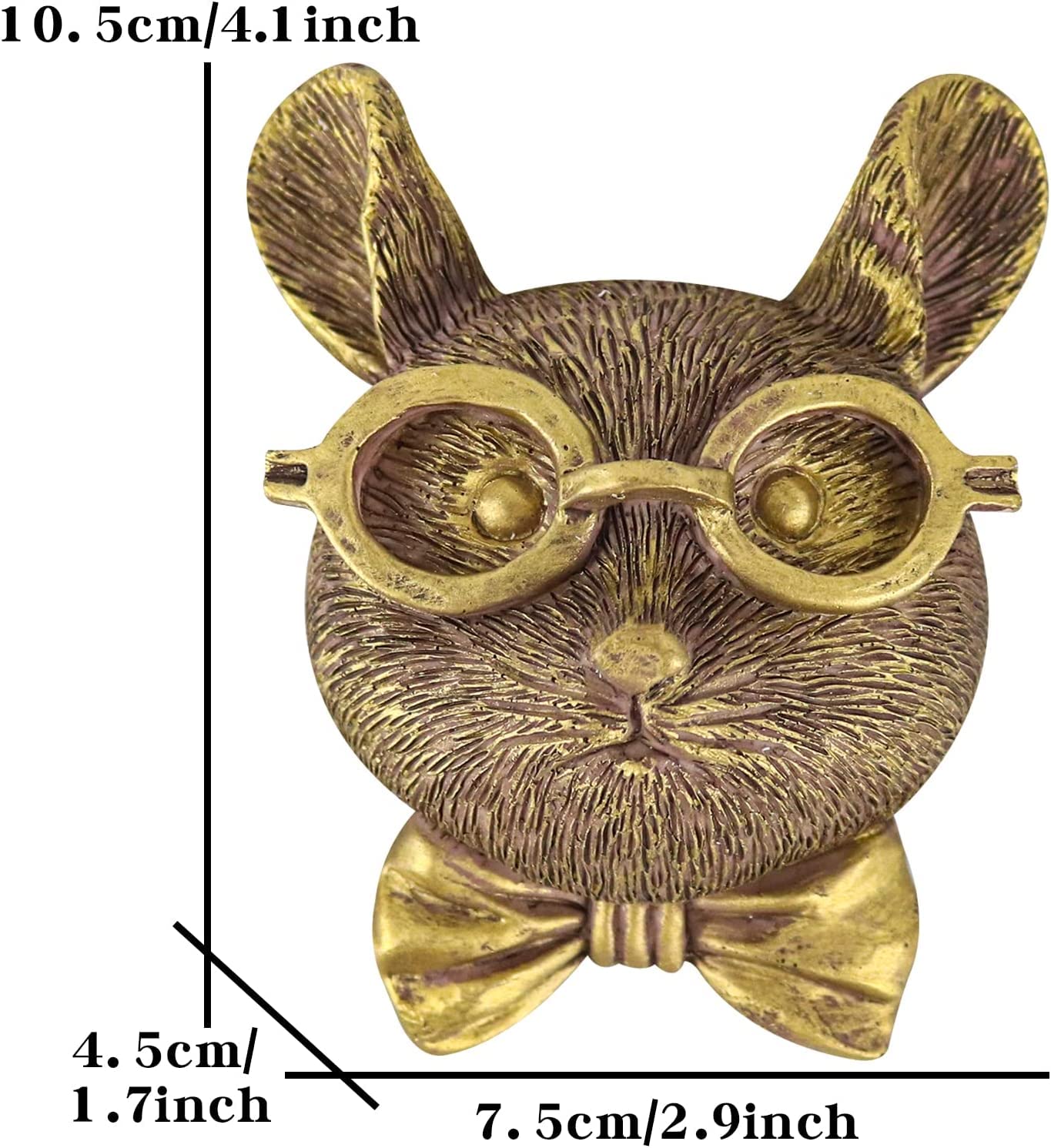 3D head Wall Mount Ornament, Animal Heads for Wall Art Hanging Sculptures, Small Metal Wall Resin Art Wall Decor Ornament Waterproof Bronzed Resin Decorations for Home (deer head)
