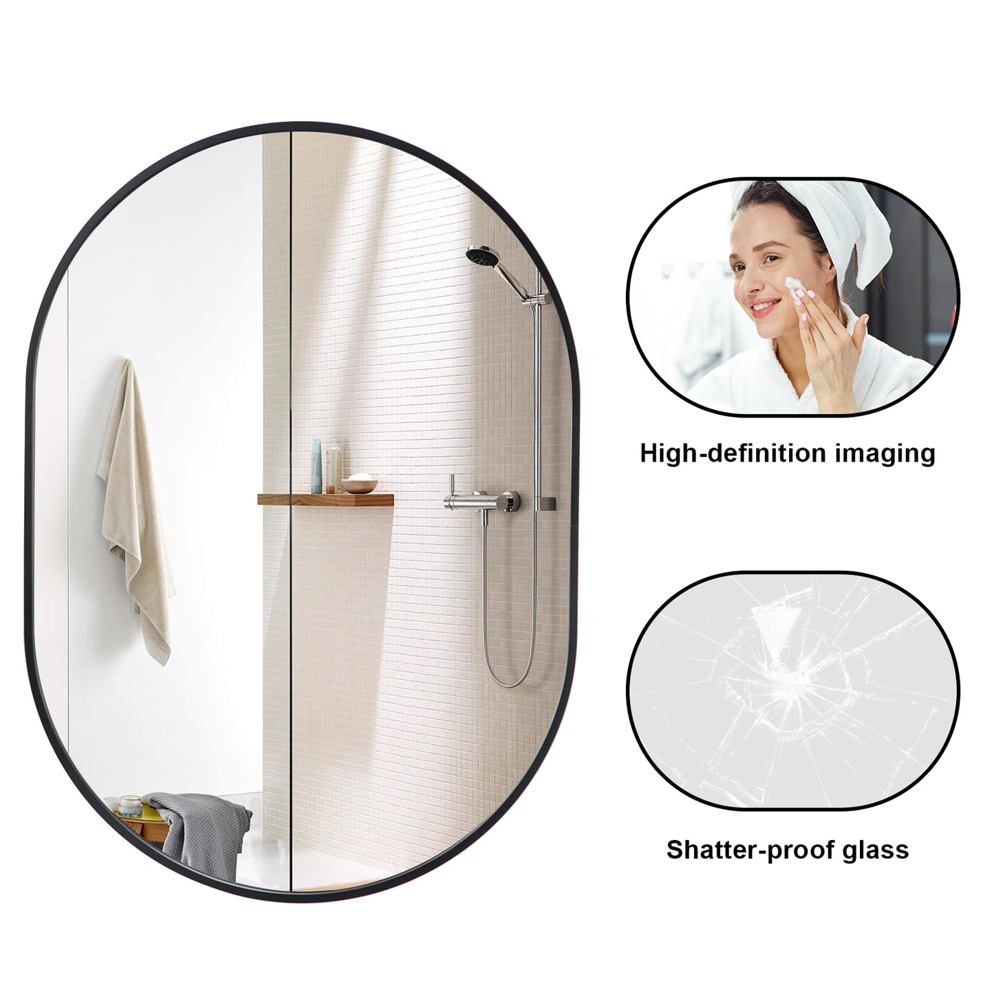 Holdfiturn 50cm Round Mirror,Large Modern Gold Copper Brushed Frame Wall Mirror,Metal Framed HD Glass Wall Mirror circle mirror for Makeup Bathroom Living Room Bedroom