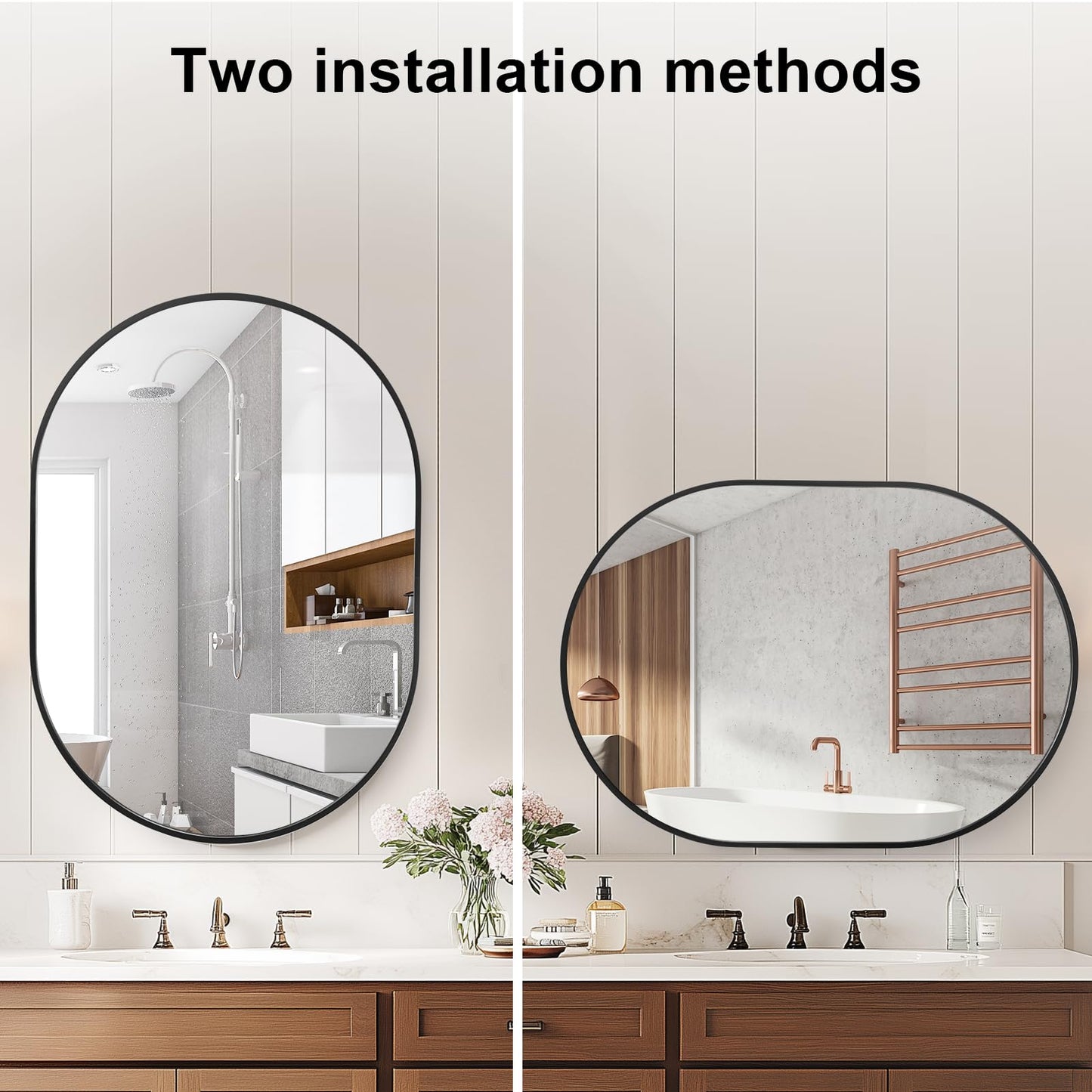 Holdfiturn 50cm Round Mirror,Large Modern Gold Copper Brushed Frame Wall Mirror,Metal Framed HD Glass Wall Mirror circle mirror for Makeup Bathroom Living Room Bedroom