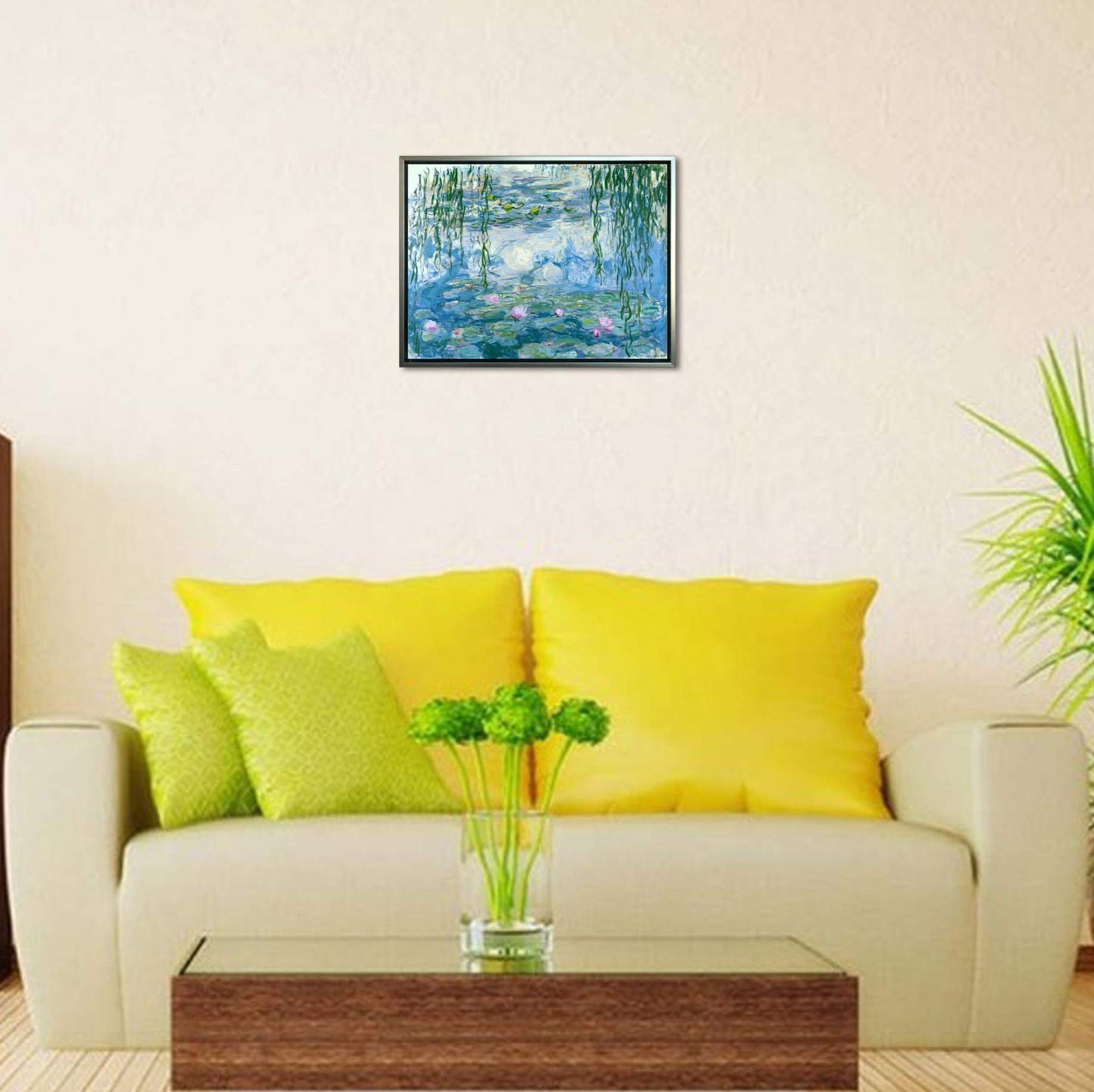 Wieco Art - Water Lilies by Claude Monet Oil Paintings Flowers Reproduction Giclee Canvas Prints Modern Landscape Artwork Picture Printed on Canvas Wall Art for Home Office Decorations