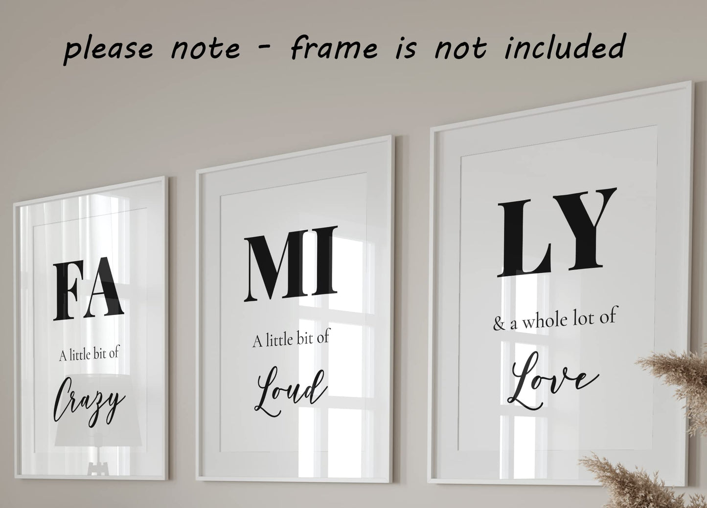 Dream Love Live Quotes set of 3 Unframed Prints, Home Decor Wall Art, Dream Without Fear, Love Without Limits, Live Without Regrets (A4)
