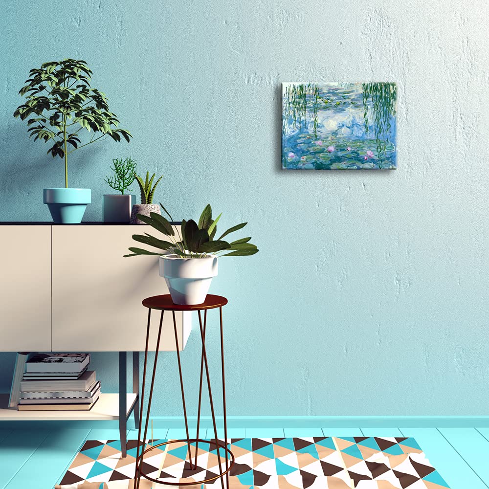 Wieco Art - Water Lilies by Claude Monet Oil Paintings Flowers Reproduction Giclee Canvas Prints Modern Landscape Artwork Picture Printed on Canvas Wall Art for Home Office Decorations