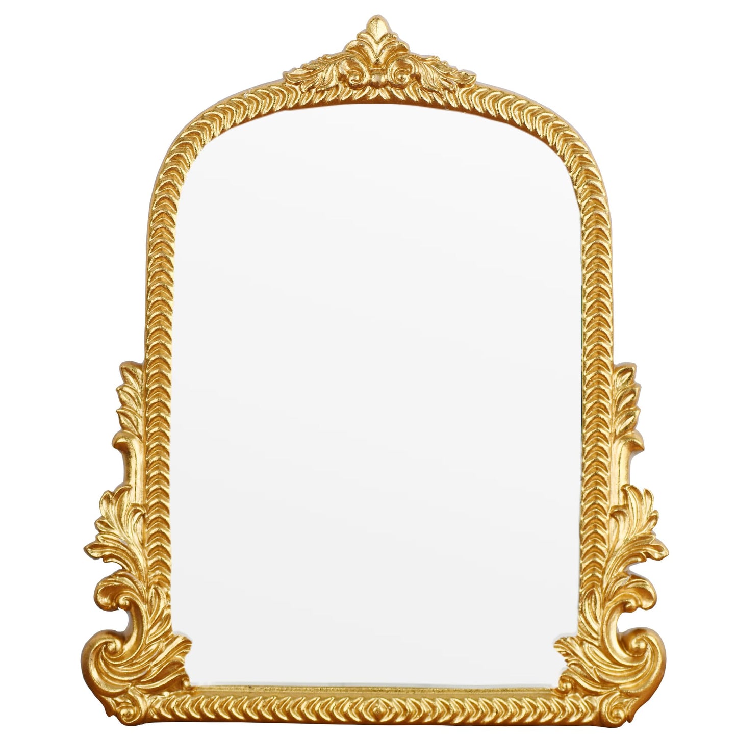Gold Arched Mirror (40 x 50 CM) Ornate Baroque Arch Wall Mirror-for Living Rooms, Hallways, Fireplaces, Bathrooms, Entryways