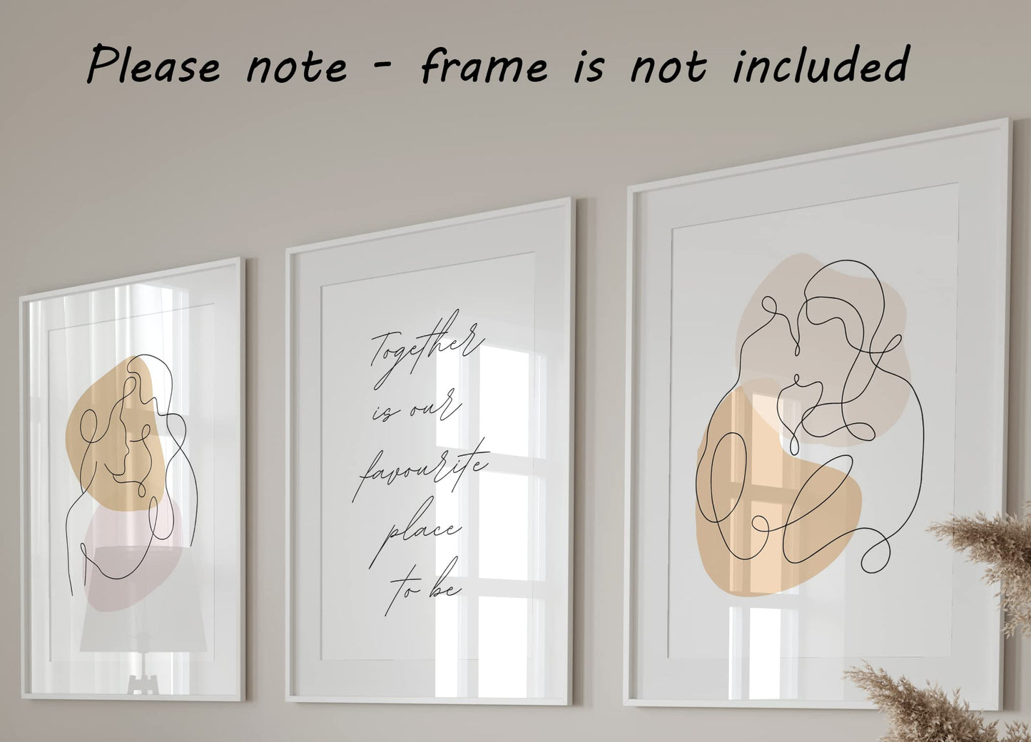 Dream Love Live Quotes set of 3 Unframed Prints, Home Decor Wall Art, Dream Without Fear, Love Without Limits, Live Without Regrets (A4)
