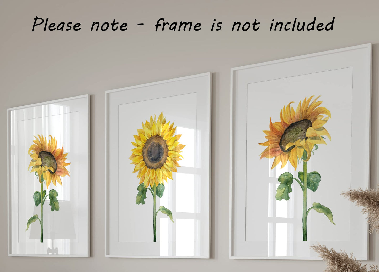 Eviepops Prints Dandelion Quote Wall Art Set of 3 Unframed Prints, Plant Decor, Living Room Bedroom Poster Home Decor, Every Dream Begins with a Wish (A4)