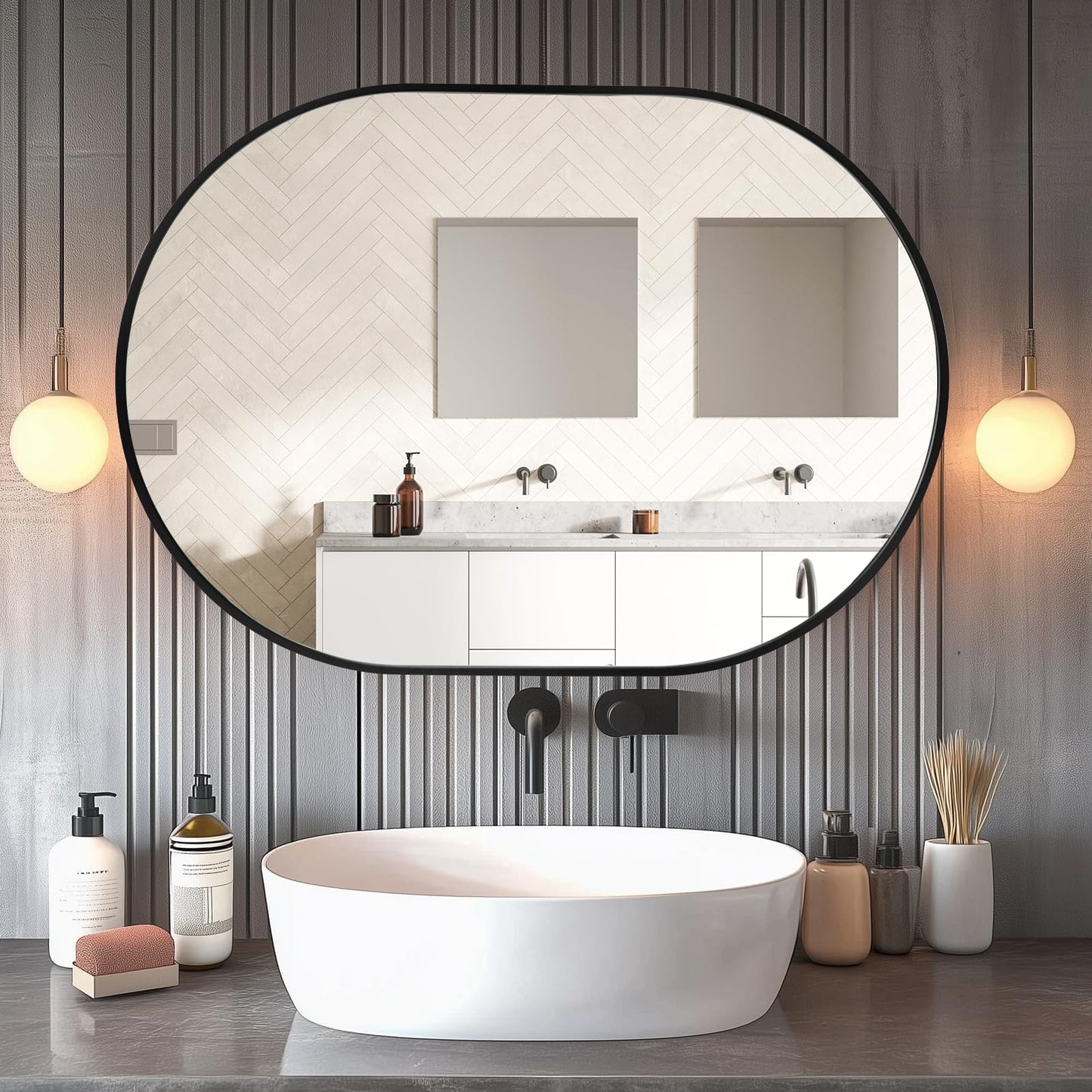 Holdfiturn 50cm Round Mirror,Large Modern Gold Copper Brushed Frame Wall Mirror,Metal Framed HD Glass Wall Mirror circle mirror for Makeup Bathroom Living Room Bedroom