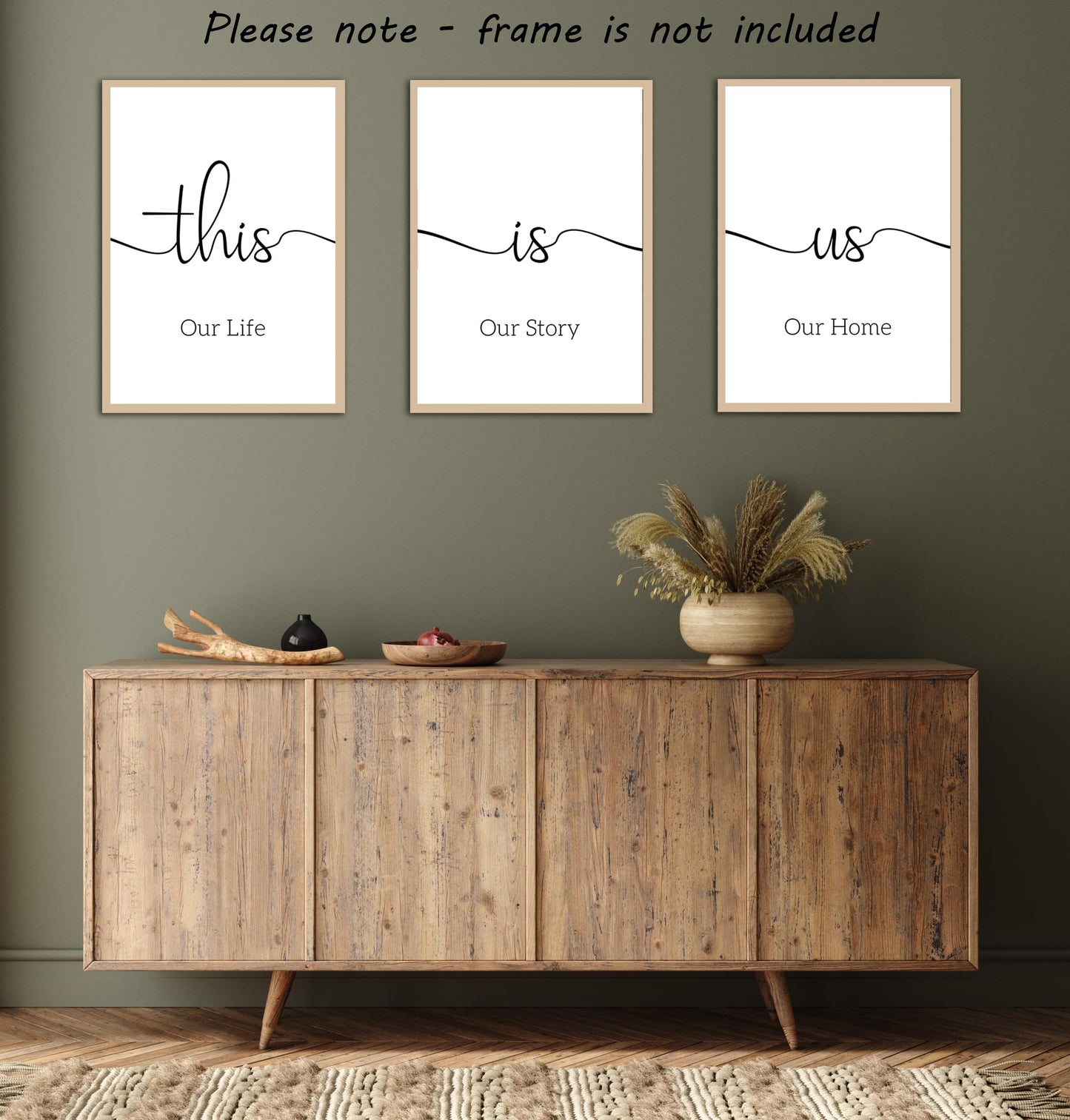Dream Love Live Quotes set of 3 Unframed Prints, Home Decor Wall Art, Dream Without Fear, Love Without Limits, Live Without Regrets (A4)