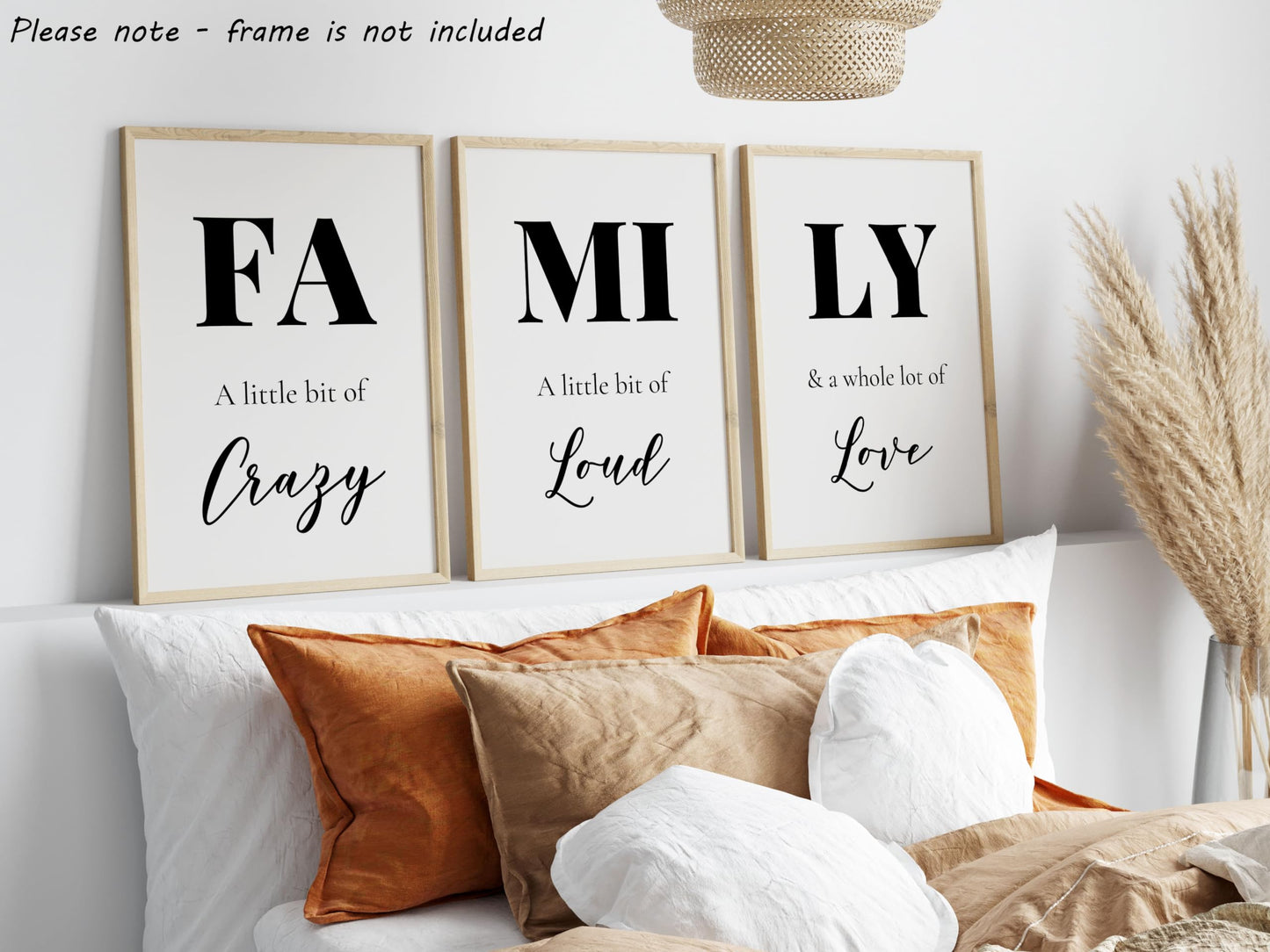 Dream Love Live Quotes set of 3 Unframed Prints, Home Decor Wall Art, Dream Without Fear, Love Without Limits, Live Without Regrets (A4)