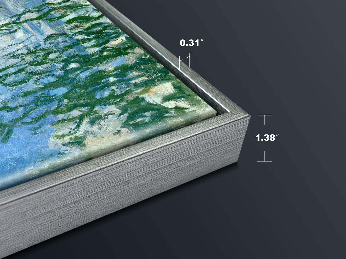 Wieco Art - Water Lilies by Claude Monet Oil Paintings Flowers Reproduction Giclee Canvas Prints Modern Landscape Artwork Picture Printed on Canvas Wall Art for Home Office Decorations