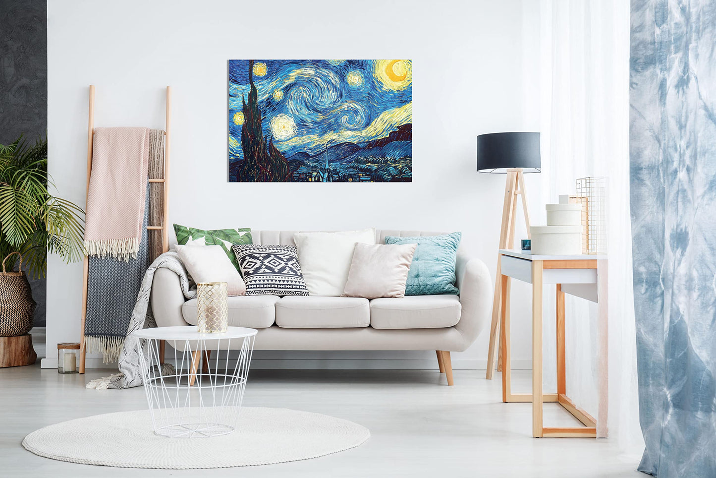 Vincent Van Gogh Starry Night Canvas Wall Art Picture Print (36X24)