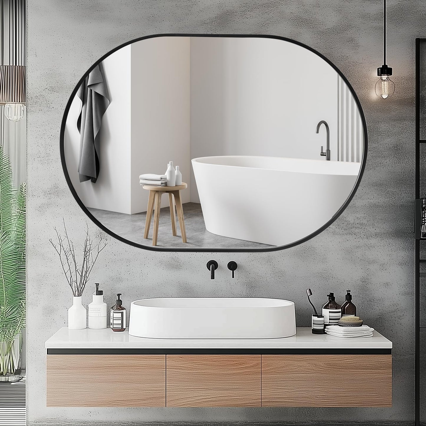 Holdfiturn 50cm Round Mirror,Large Modern Gold Copper Brushed Frame Wall Mirror,Metal Framed HD Glass Wall Mirror circle mirror for Makeup Bathroom Living Room Bedroom