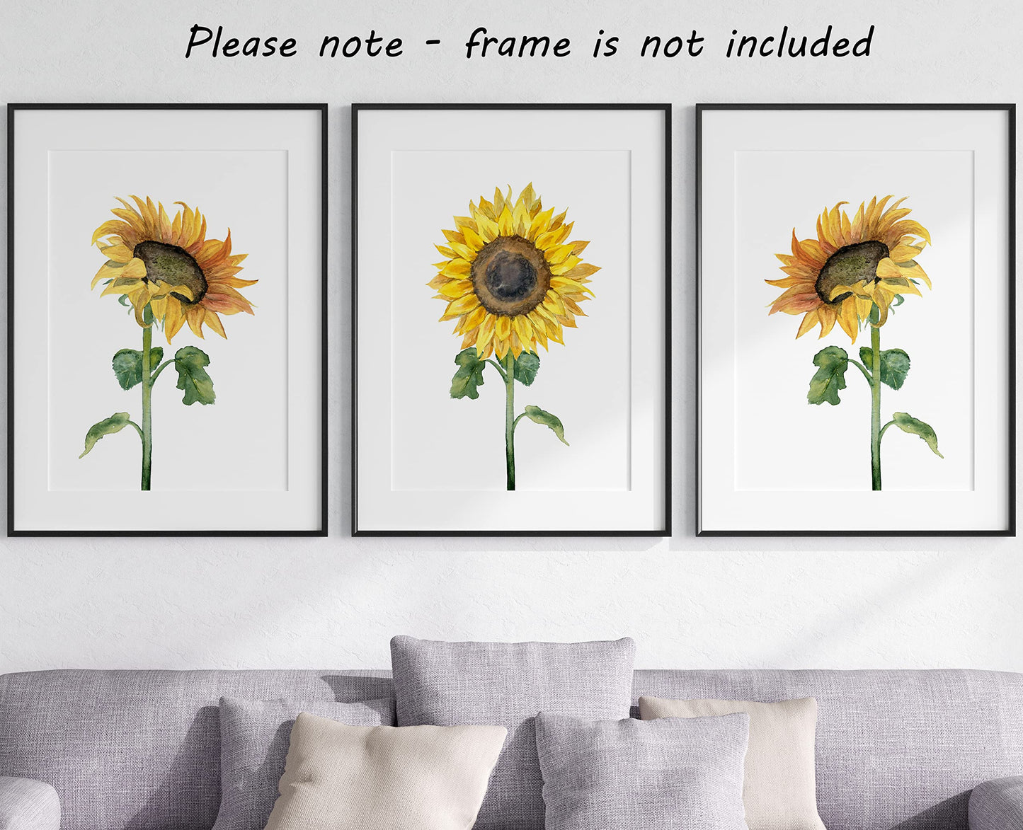 Eviepops Prints Dandelion Quote Wall Art Set of 3 Unframed Prints, Plant Decor, Living Room Bedroom Poster Home Decor, Every Dream Begins with a Wish (A4)