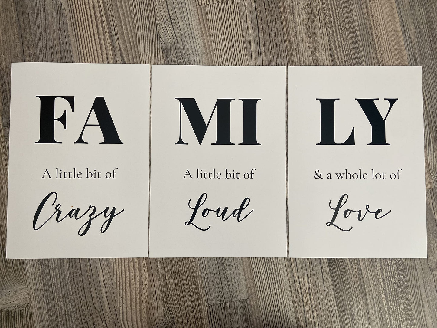 Dream Love Live Quotes set of 3 Unframed Prints, Home Decor Wall Art, Dream Without Fear, Love Without Limits, Live Without Regrets (A4)