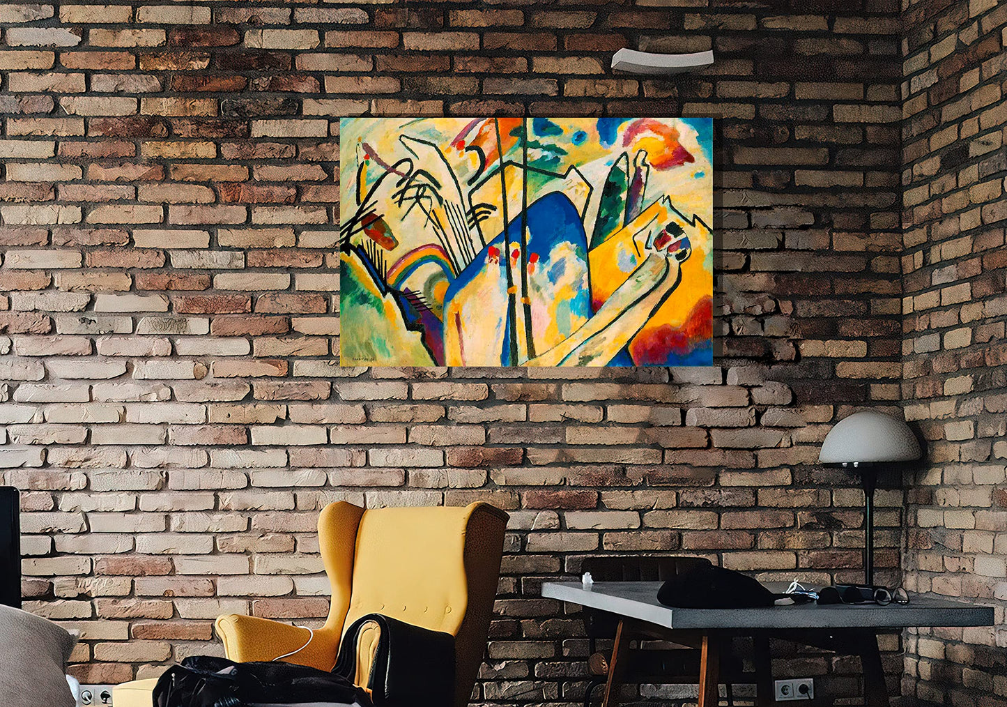 Composition 4 by Wassily Kandinsky Canvas Wall Art Prints Abstract Pictures Framed Home Office Decoration 76 x 50cm (30 x 20 inches)