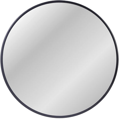 ZENIDA Round Mirror for Wall, 80x80 cm Metal Framed Circle, Large Bathroom, Gold for Living Room, Bedroom, Entryway Decor