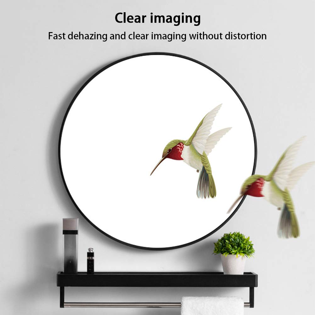 Warmiehomy Round Bathroom Mirror Wall Mounted Makeup Mirror with Frame for Bathroom Dressing Living Room Bedroom (Φ60cm, Gold)