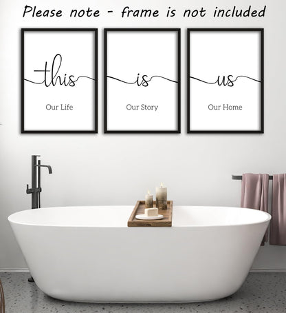 Dream Love Live Quotes set of 3 Unframed Prints, Home Decor Wall Art, Dream Without Fear, Love Without Limits, Live Without Regrets (A4)