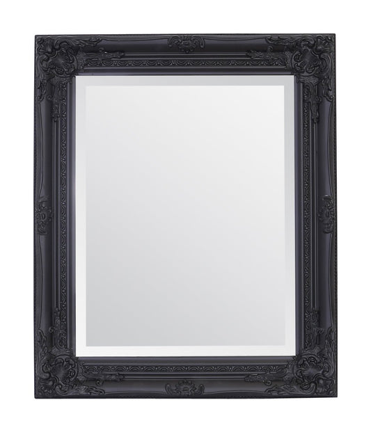 Select Mirrors Rhone Wall Mirror – Vintage Bathroom Mirror, Antique Baroque Style Vanity Mirror - Home Decor 50cm x 60cm (Antique Silver)