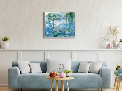 Wieco Art - Water Lilies by Claude Monet Oil Paintings Flowers Reproduction Giclee Canvas Prints Modern Landscape Artwork Picture Printed on Canvas Wall Art for Home Office Decorations