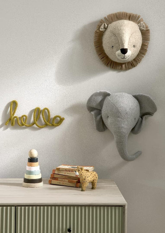 Mamas & Papas Nursery Décor, Born to be Wild, Wall Art, Elephant, Grey/Oak