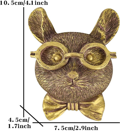 3D head Wall Mount Ornament, Animal Heads for Wall Art Hanging Sculptures, Small Metal Wall Resin Art Wall Decor Ornament Waterproof Bronzed Resin Decorations for Home (deer head)