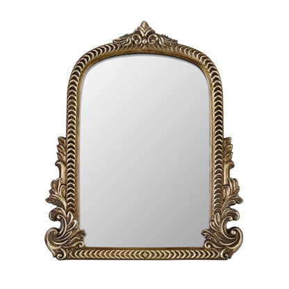 Gold Arched Mirror (40 x 50 CM) Ornate Baroque Arch Wall Mirror-for Living Rooms, Hallways, Fireplaces, Bathrooms, Entryways