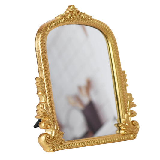 Gold Arched Mirror (40 x 50 CM) Ornate Baroque Arch Wall Mirror-for Living Rooms, Hallways, Fireplaces, Bathrooms, Entryways
