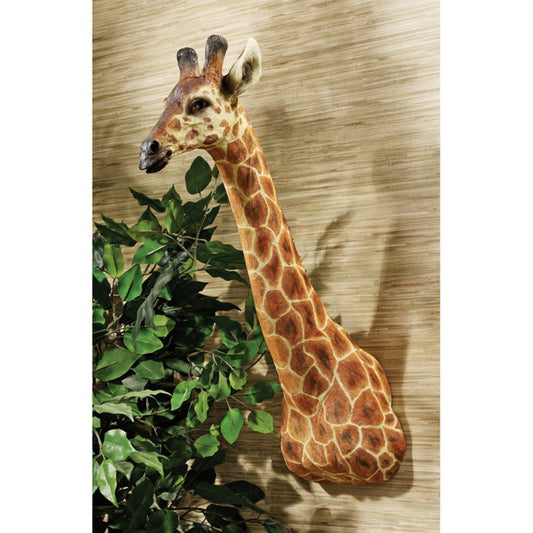 Design Toscano KY2069 African Giraffe Trophy Wall Sculpture, 59.5 cm