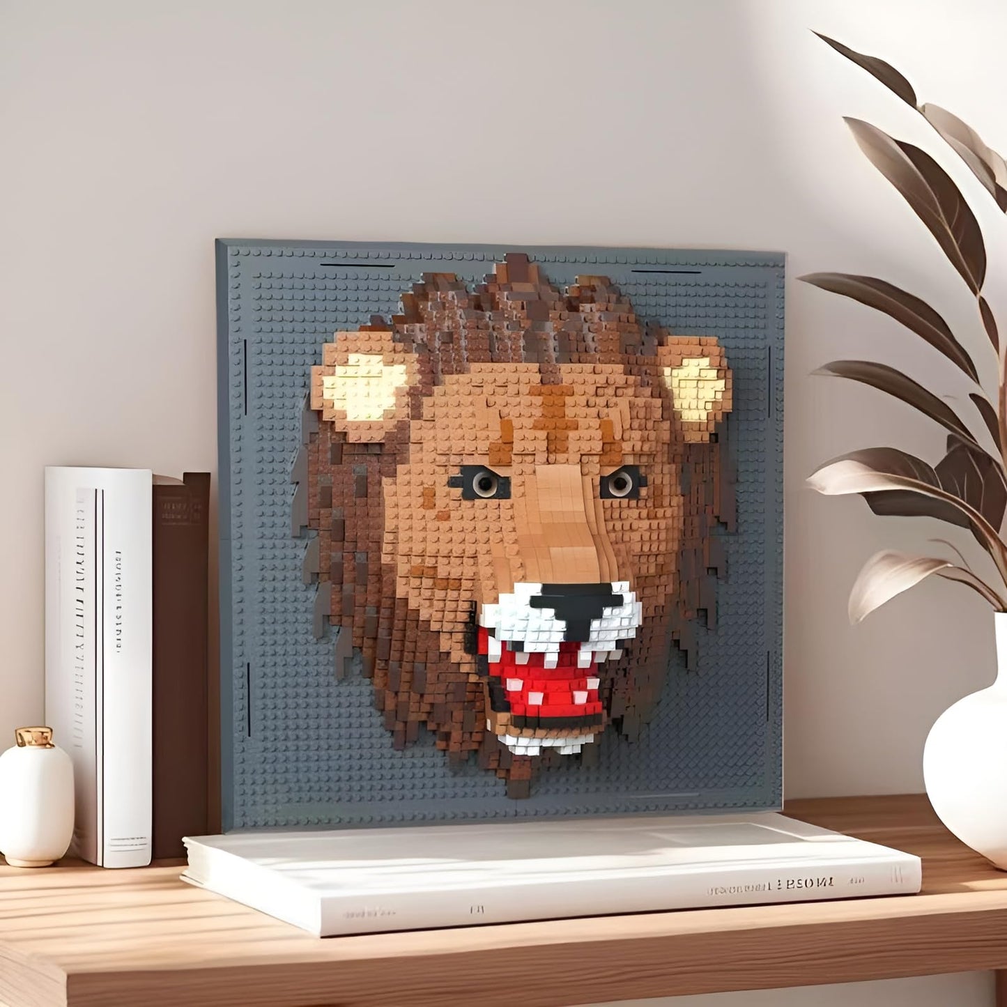 Chameleon Building Blocks Set, Wall Art Animals Building Kit, Micro Mini Building Bricks for Home Office, Creative Present for Adults Kids Aged 8+ (2688PCS)