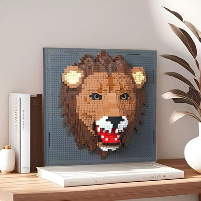 Chameleon Building Blocks Set, Wall Art Animals Building Kit, Micro Mini Building Bricks for Home Office, Creative Present for Adults Kids Aged 8+ (2688PCS)