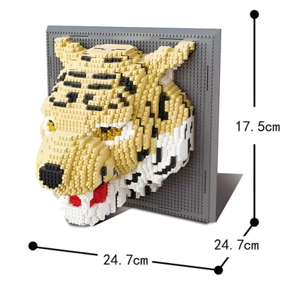 Chameleon Building Blocks Set, Wall Art Animals Building Kit, Micro Mini Building Bricks for Home Office, Creative Present for Adults Kids Aged 8+ (2688PCS)