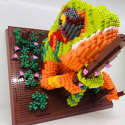 Chameleon Building Blocks Set, Wall Art Animals Building Kit, Micro Mini Building Bricks for Home Office, Creative Present for Adults Kids Aged 8+ (2688PCS)