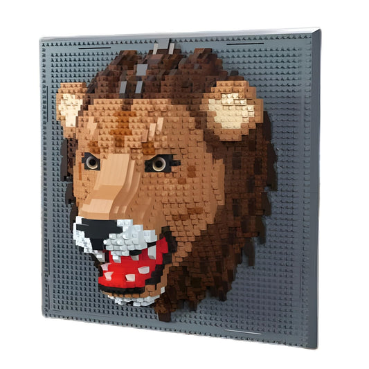 Chameleon Building Blocks Set, Wall Art Animals Building Kit, Micro Mini Building Bricks for Home Office, Creative Present for Adults Kids Aged 8+ (2688PCS)