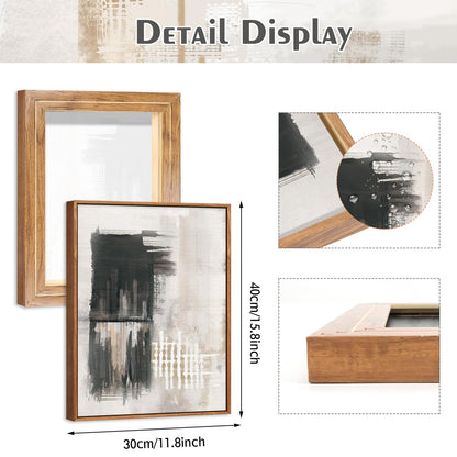 Framed Canvas Wall Art Prints, Set of 3 Mid Century Modern Wall Decor