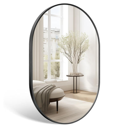 Holdfiturn 50cm Round Mirror,Large Modern Gold Copper Brushed Frame Wall Mirror,Metal Framed HD Glass Wall Mirror circle mirror for Makeup Bathroom Living Room Bedroom